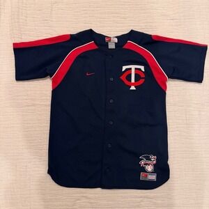 Nike MLB Minnesota Twins Baseball Jersey Embroidered Logo Men's Sz L